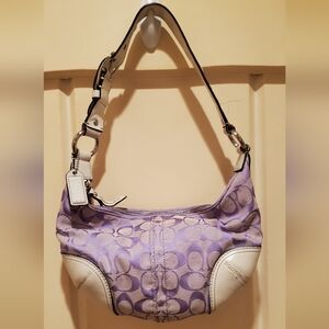 Authentic Coach Signature Handbag Lavender